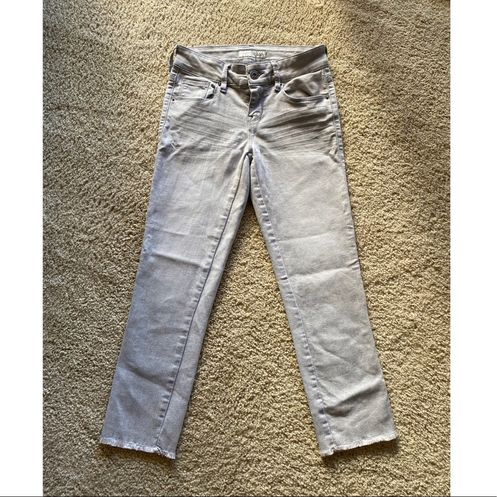 GUESS Gray Skinny Ankle Cropped Jeans